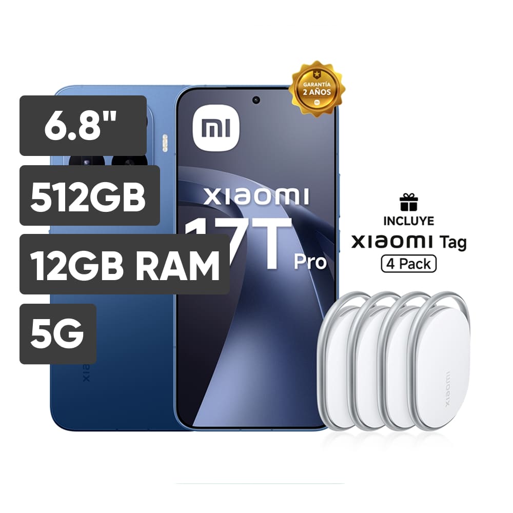 Smartphone XIAOMI 17T PRO 6.8'' 12GB 512GB 50MP Azul