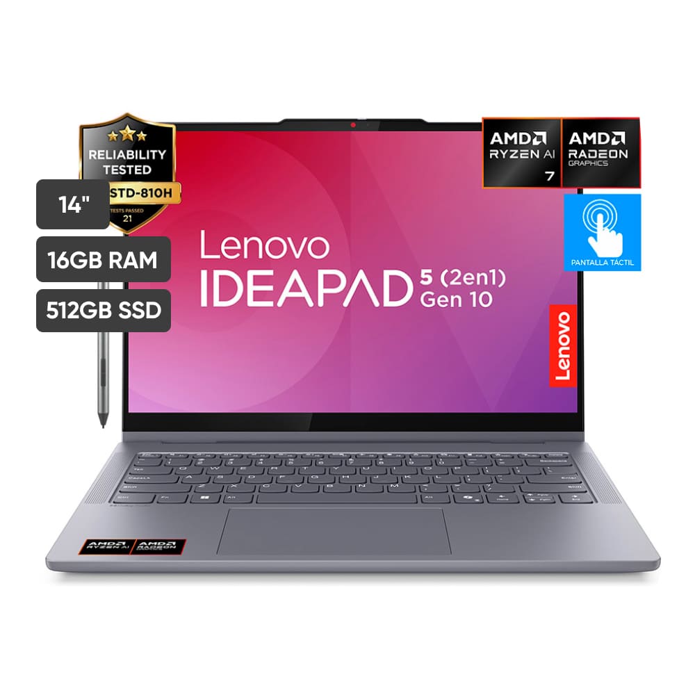 Laptop LENOVO IP5 2-1 14AKP10 14'' AMD RyZen AI7 16G 512G