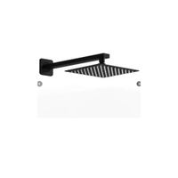 DUCHA ESPAÑOLA ACERO CUADRADO NEGRO 12 PULG SUS303001