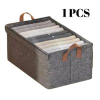Organizador Multiusos de Ropa Plegable Con Tapa Color Gris