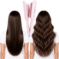 Plancha Onduladora Baihuo MY-7573 2 En 1 Para Crear Ondas Naturales Con Calentamiento Rápido