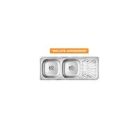 LAVADERO  DE COCINA DOBLE POZA CON ESCURRIDERO LC12050