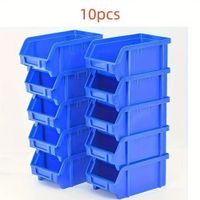 Caja Organizadora Apilable Pack x10 CP03-2 Mediana Industrial