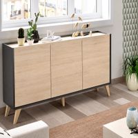 Aparador Vintage Cheryl Ventitas Home Negro y Rovere
