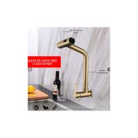 LLAVE DE COCINA DORADO PARED RETRACTIL LC304-037803