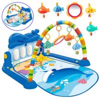 Gimnasio de bebe con Piano Musical Delfín HE0631 Azul