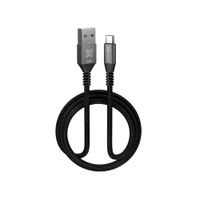 CABLE KLIP XTREME USB-A A USB-C POWERGO 050 1 METR0 30W CARGA RÁPIDA TRENZADO - KAC-050-3FT