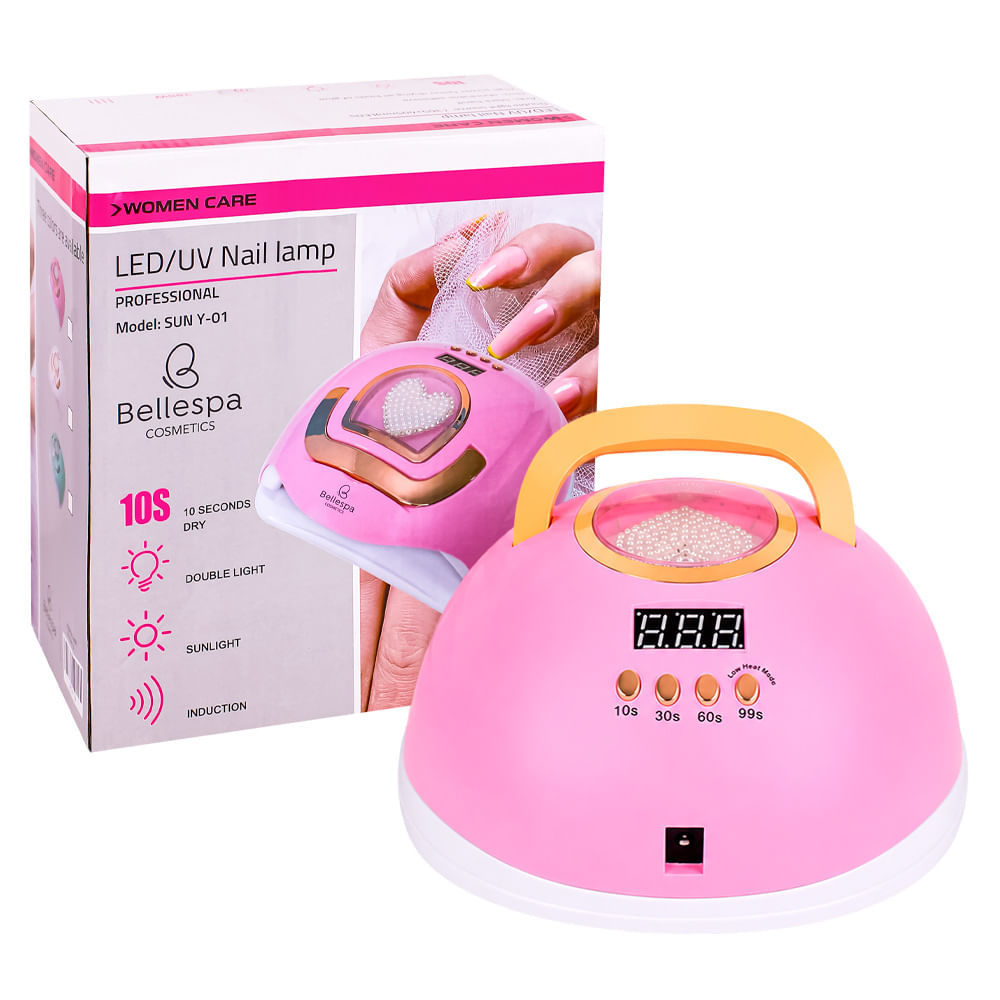 LÁMPARA LED UV PARA SECADO DE UÑAS PROFESIONAL ROSA
