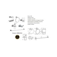 KIT DE BAÑO 6 PIEZAS,ACERO304, REDONDO MOD 10900