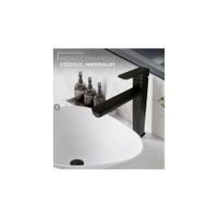 MEZCLADORA MONOCOMANDO PARA LAVATORIO ALTO NEGRO  M0101AL01