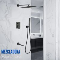 Mezcladora para Baño y Tina Cuadrada Negro FB024T Sands Bronce Empotrable