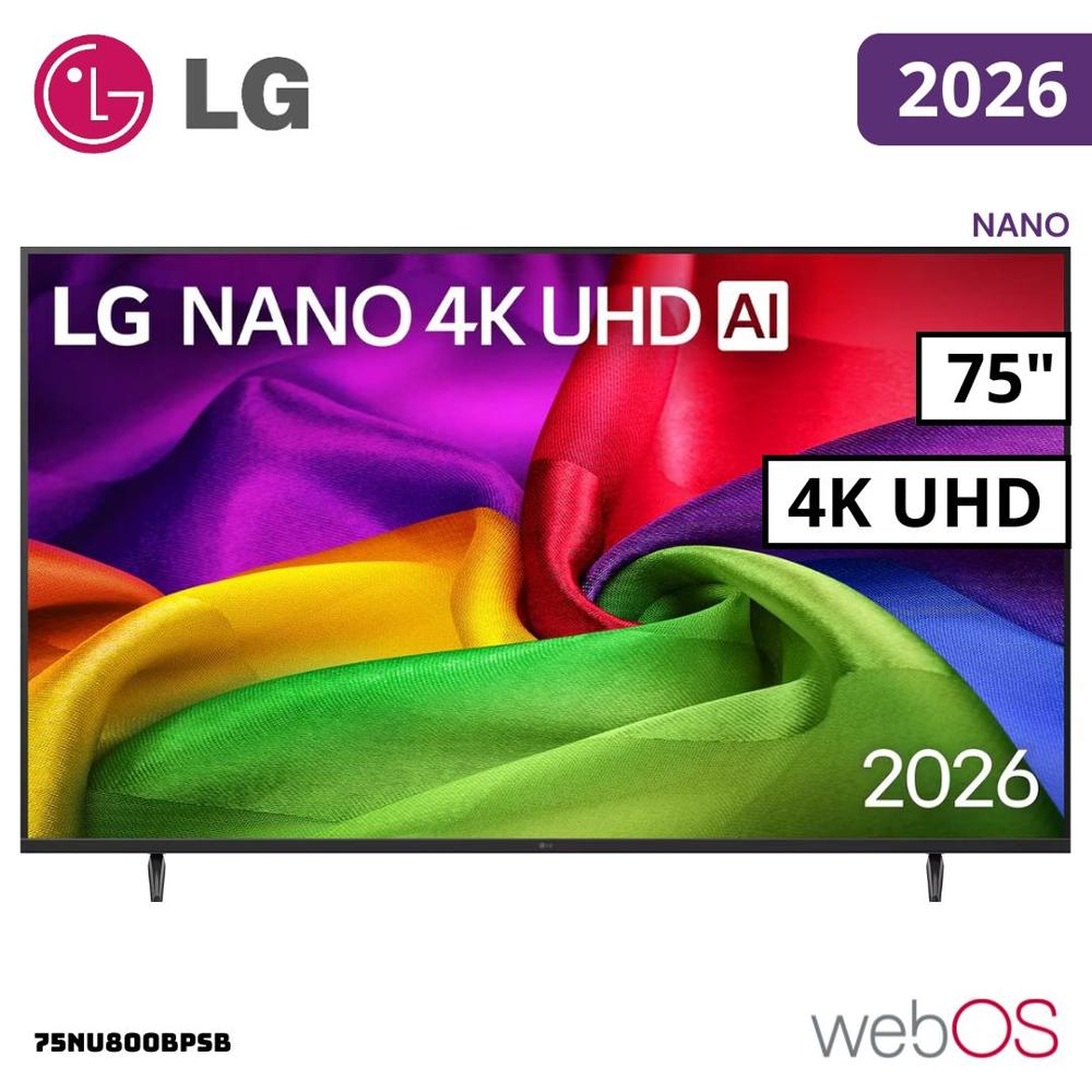 TELEVISOR LG 75 NANO SMART TV THINQ AI WEBOS HUB 4K UHD 2026 - 75NU800BPSB