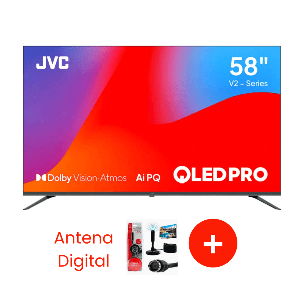 Televisor Jvc 58 Qled Pro 4k Google Tv Smart Tv LT-58KM858 MAS  Antena Digital