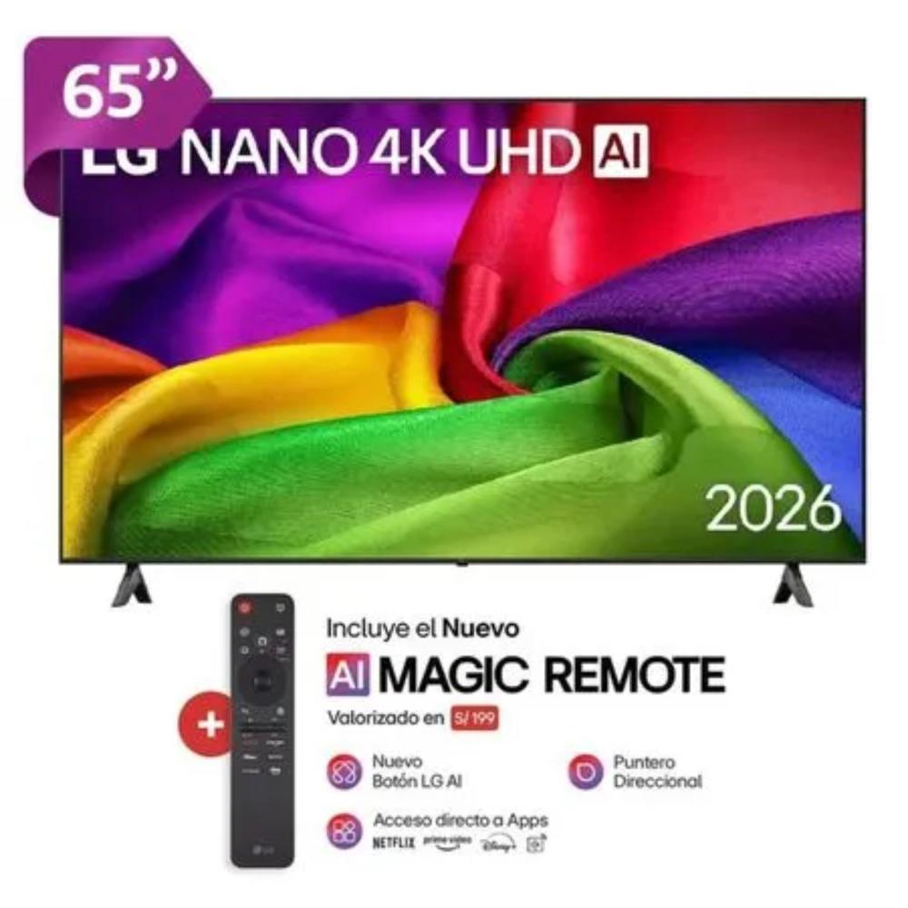 Televisor LG 65 NANO UHD 4K AI Smart TV 65NU800BPSB - 2026