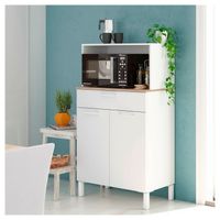 Alacena para Comedor o Cocina Leonoré Ventitas Home Blanco y Rovere