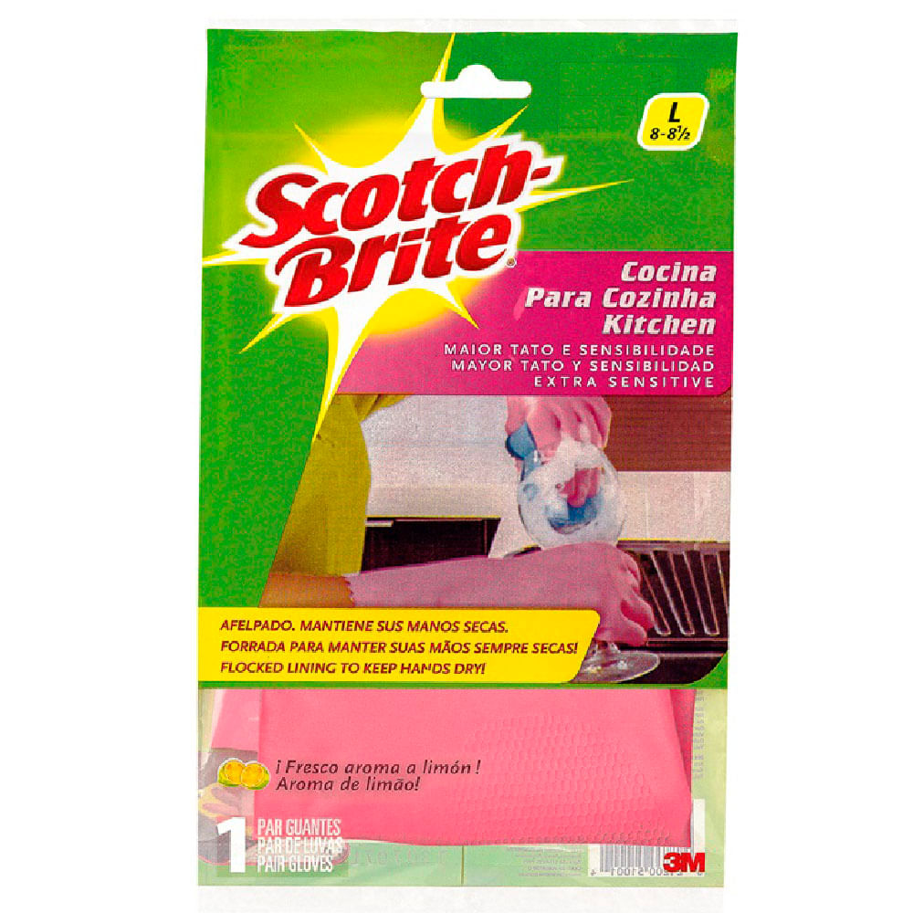 Guantes Lavandería SCOTCH-BRITE Talla 8 Paquete 1un