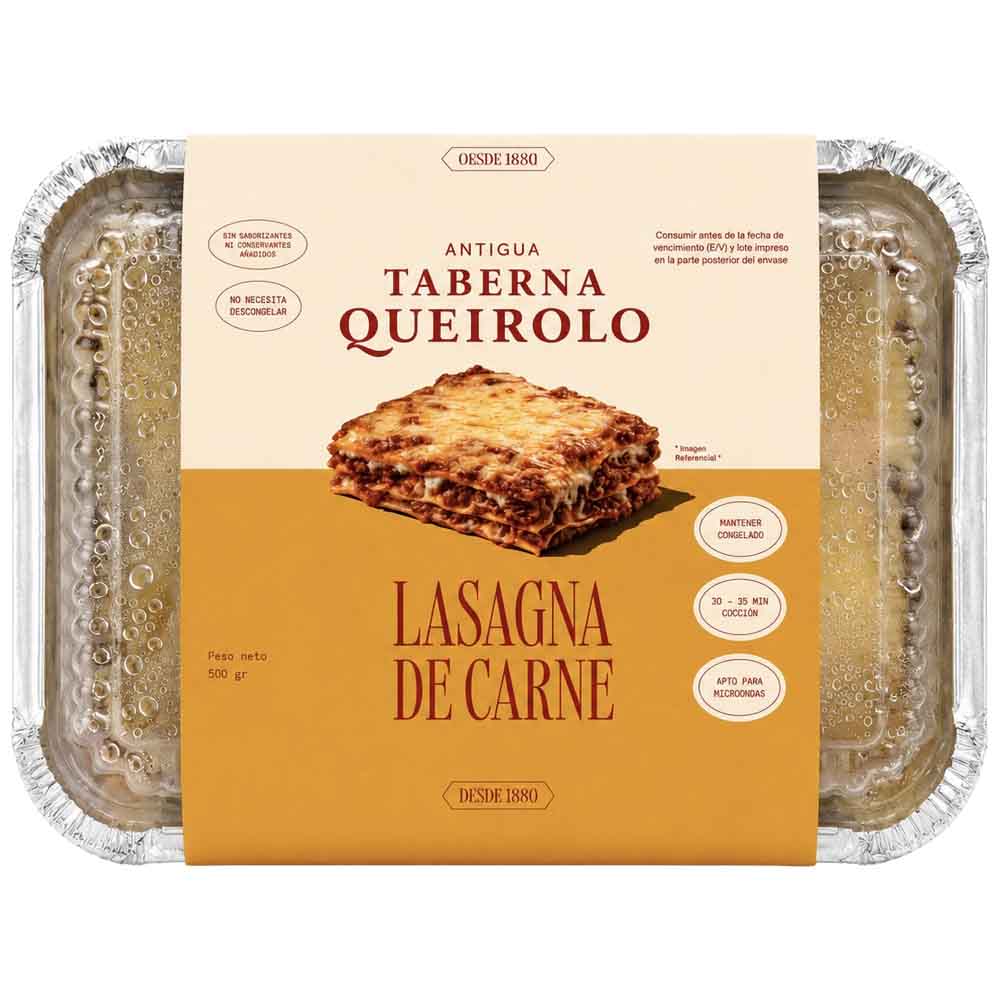Lasagna de Carne ANTIGUA TABERNA QUEIROLO Caja 500g