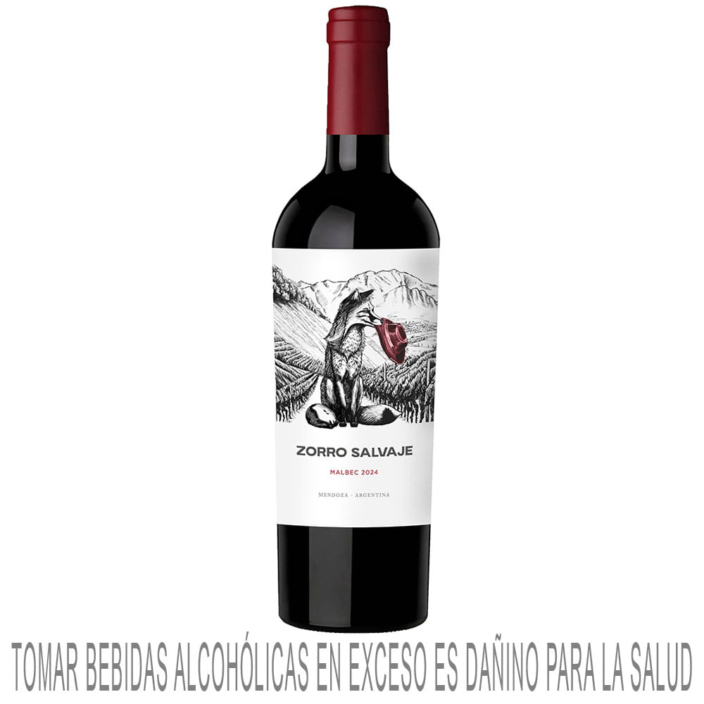 Vino Tinto ZORRO DE UCO Malbec Botella 750ml