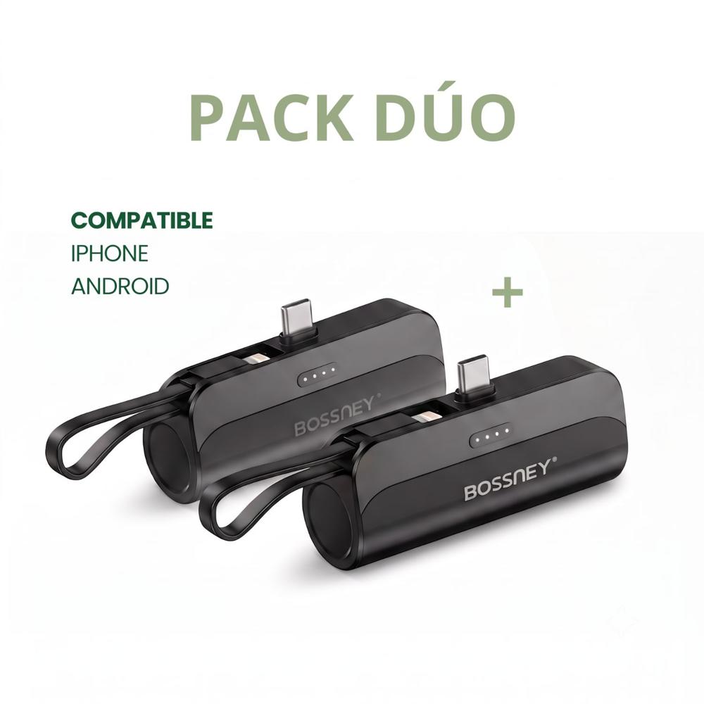 PACK X2 POWERBANK 6000mAh BOSSNEY