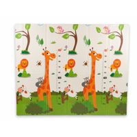Piso Plegable de Bebé Tapete Reversible de Safari y Pista Urbana 2 m x 1.8 m x 1 cm