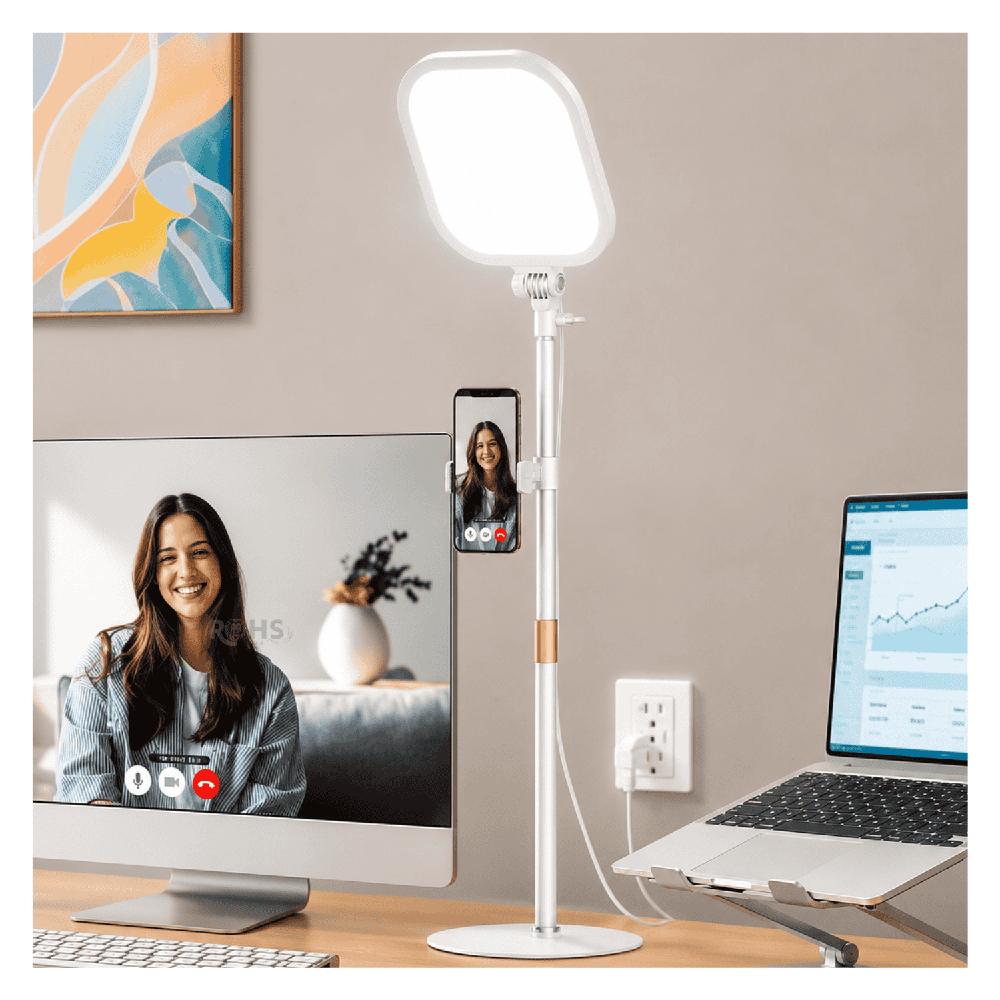 Aro De Luz Tipo Panel Led Con Tripode Soporte Para Celular Tres Modos De Iluminacion DY 10T