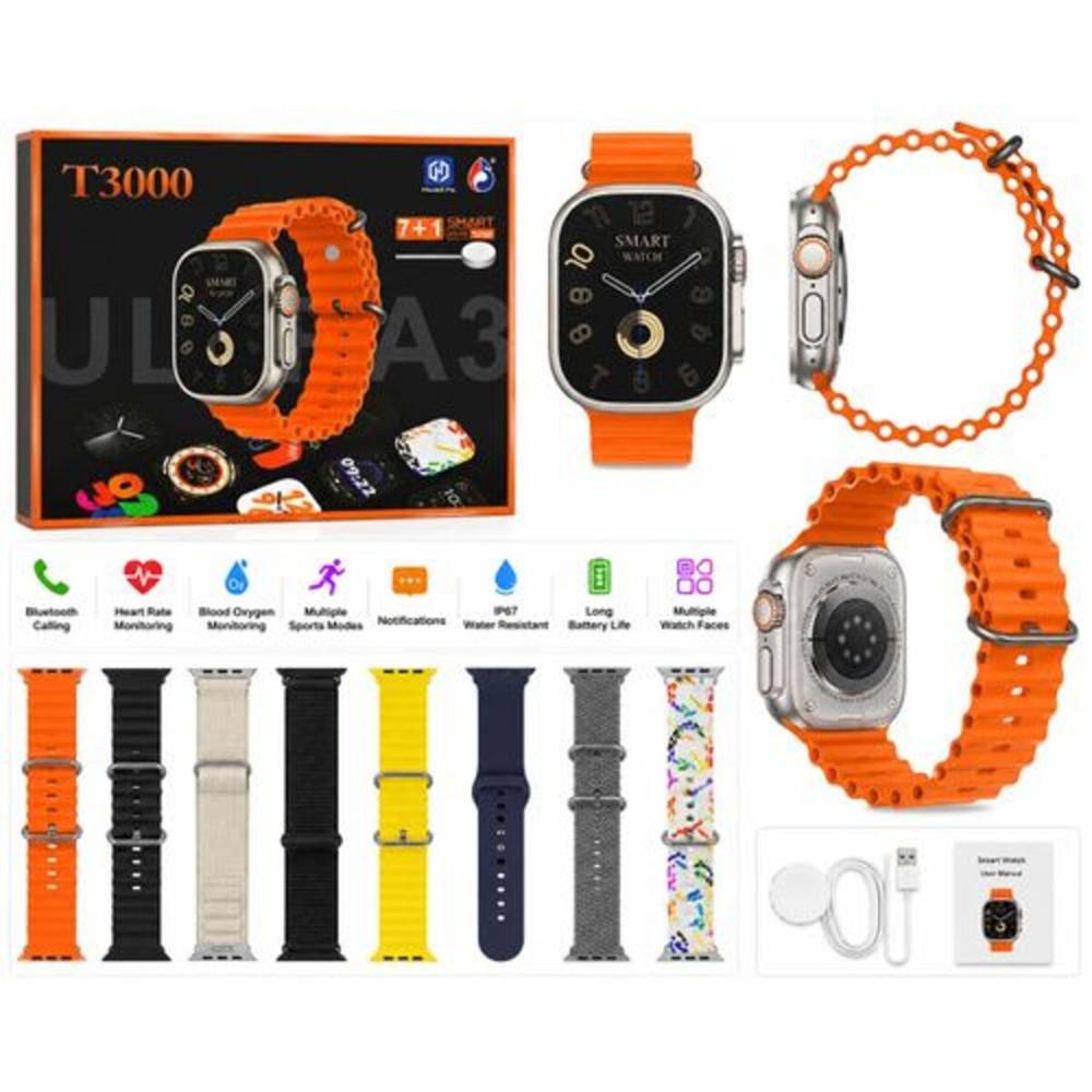 Smartwatch T3000 Ultra 3 Set 7 Colores De Correas
