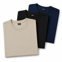 Pack de 3 Polos Casual para Hombre de Algodón Pima Color Negro Azul y Beige Diseño Elegante