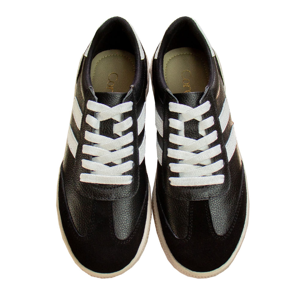Zapatilla Plataforma Mujer Corelli Siena Gamuzón / Cuero Negro Talla 35
