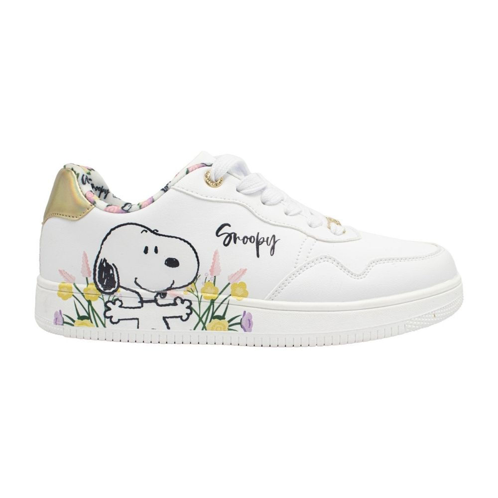 Zapatilla Mujer Casual Snoopy Blanco 37