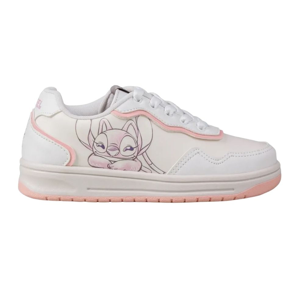 Zapatilla Mujer Casual Angel Stitch Blanco Rosado 36