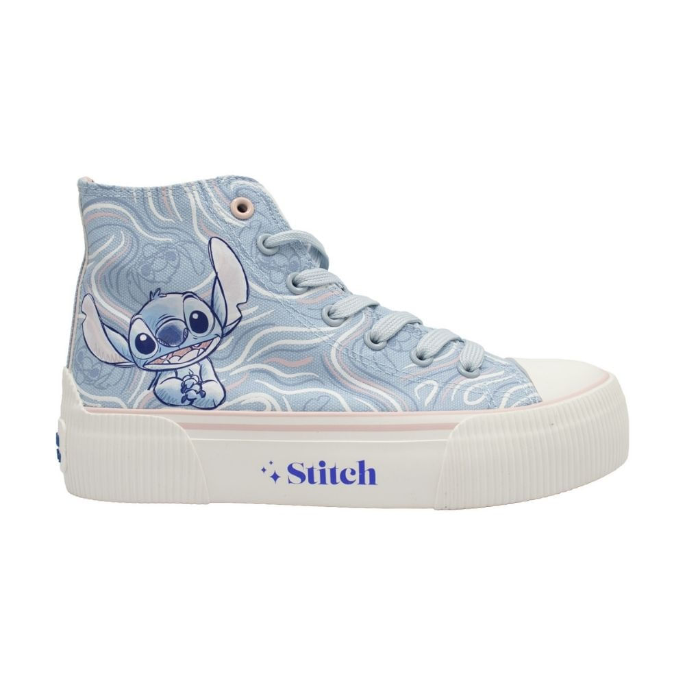 Zapatillas Mujer Urbanas Botin Stitch Celeste Rosado 37