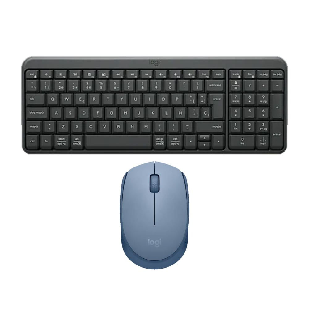 Combo Inalambrico Teclado K250 Negro y Mouse M170 Blue Gray Logitech
