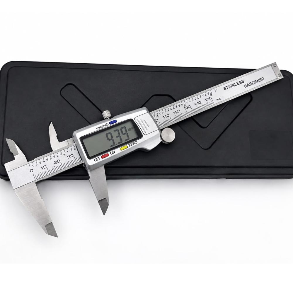 Calibrador Vernier Digital Acero Inoxidable 150 mm con4 Baterías de Regalo