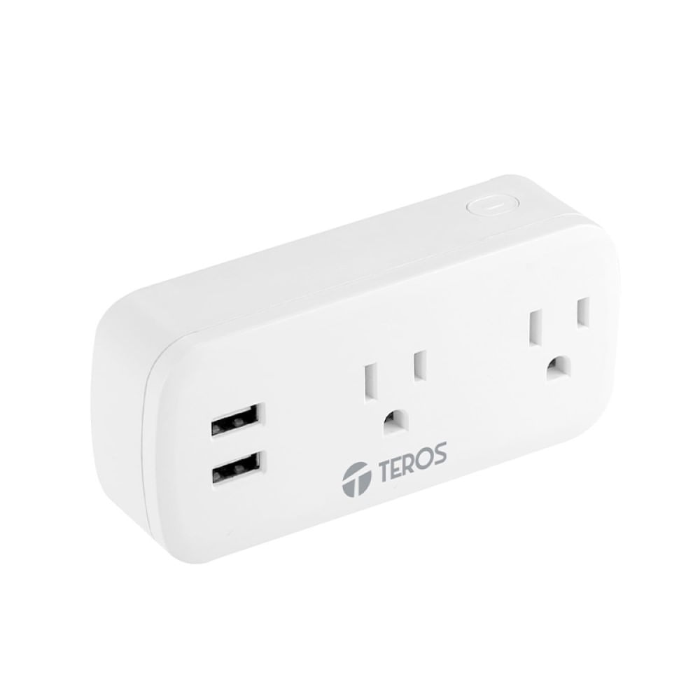 Teros Tomacorriente Inteligente Wi-Fi con 2 Tomas 2 USB y App para iOS Android - TE-9102W