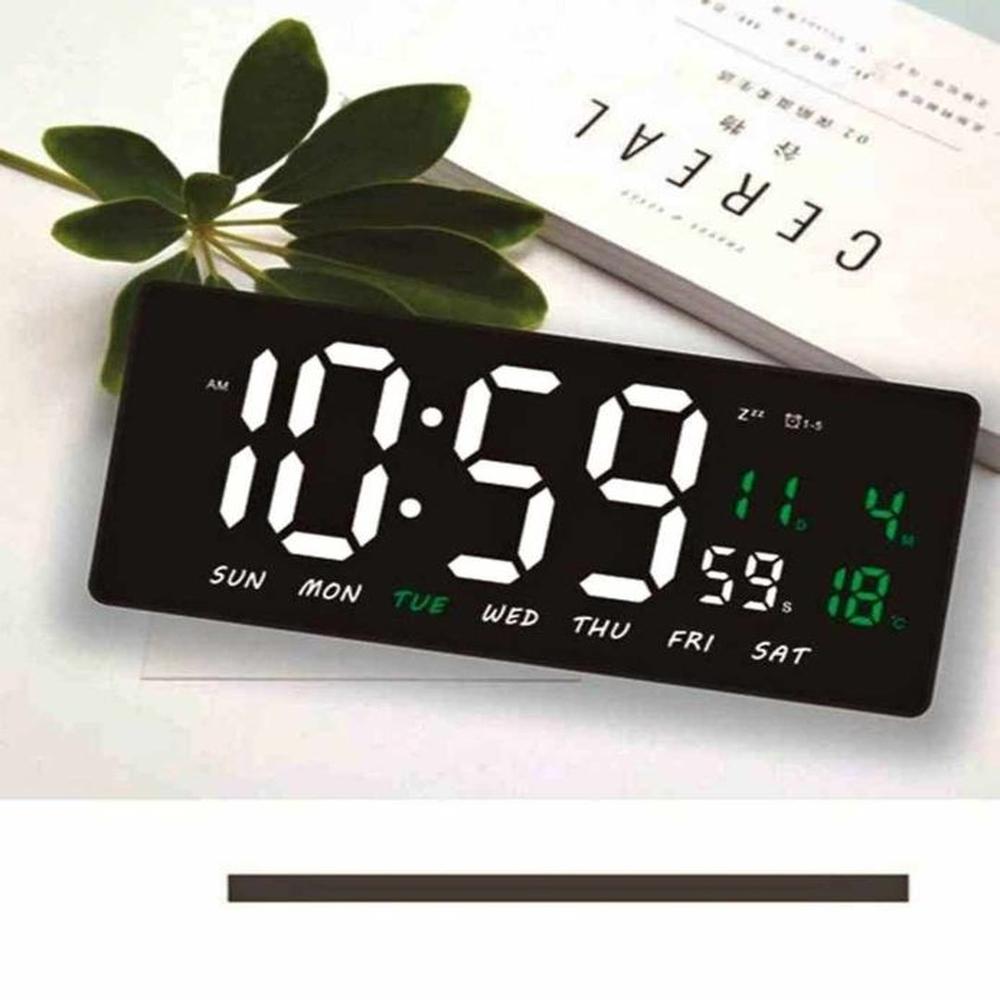 Reloj Digital LED de Pared con Calendario Fecha Temperatura