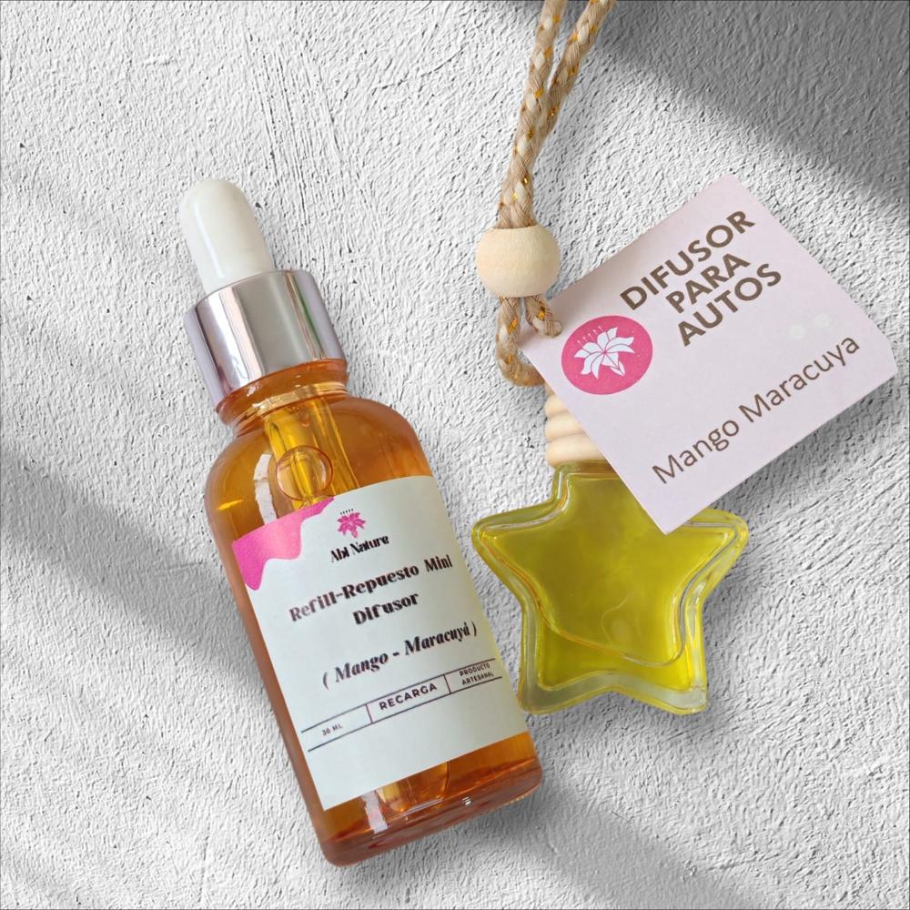 Pack Mini Difusor de Mango Maracuyá Repuesto para Auto