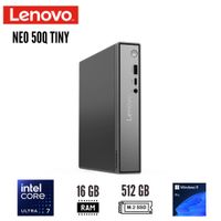 MINI PC LENOVO NEO 50Q TINY INTEL CORE ULTRA 7 16GB RAM 512GB SSD WINDOWS 11 PRO