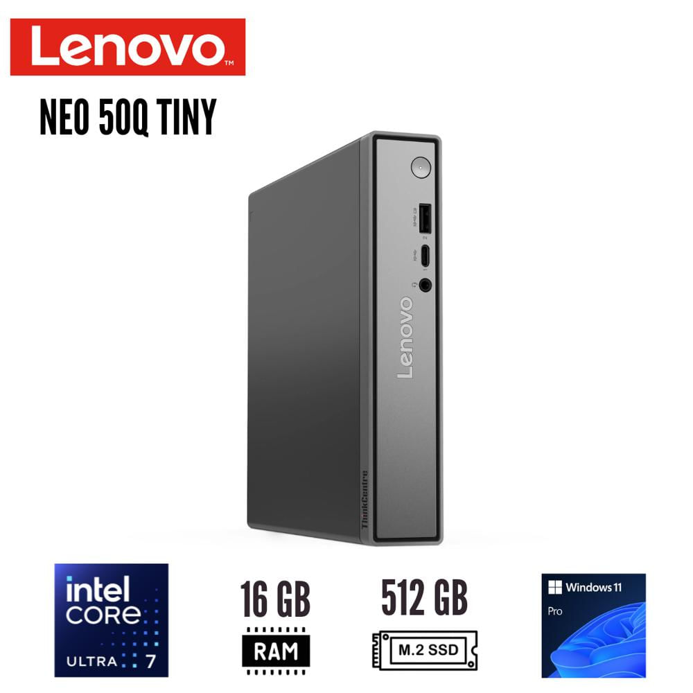 MINI PC LENOVO NEO 50Q TINY INTEL CORE ULTRA 7 16GB RAM 512GB SSD WINDOWS 11 PRO