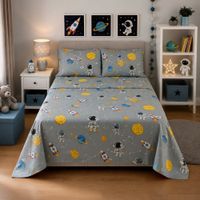 Juego de sabanas kids orma hogar 1 plaza astronauta plomo