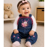 Overol Largo Denim Bebe - Niña