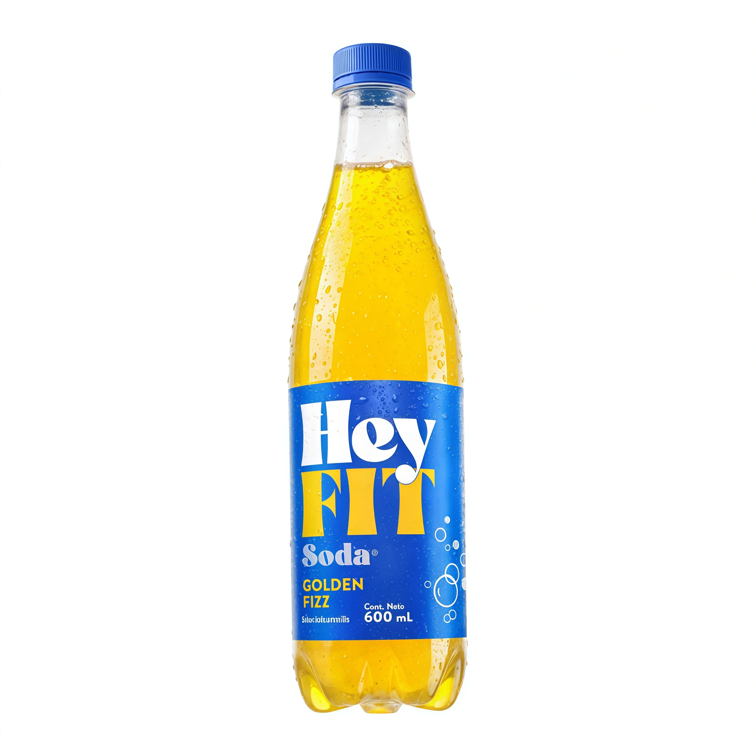 Gaseosa HEY FIT Soda Golden Fizz Botella 600ml