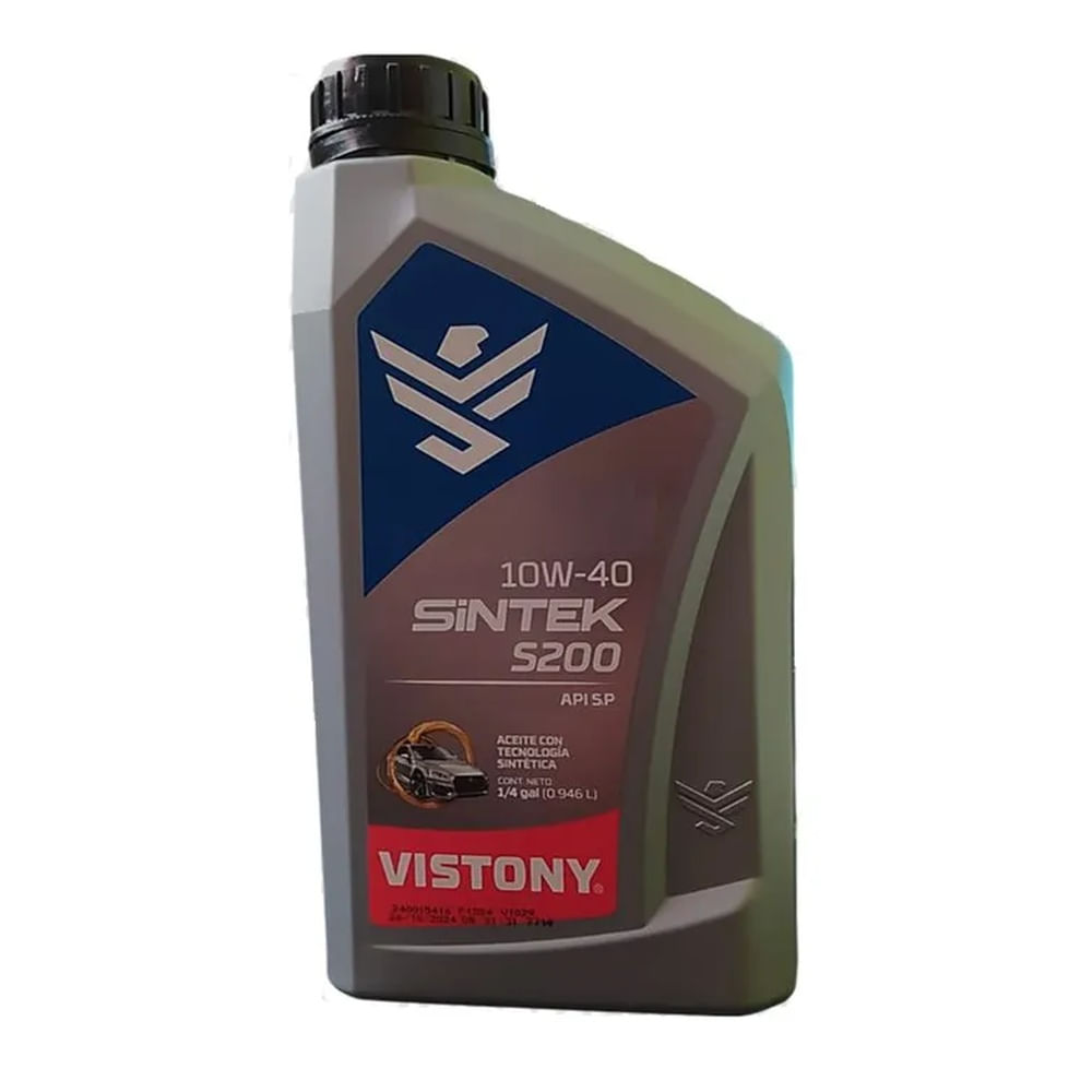 ACEITE VISTONY SINTEK S200 10W-40 - 1 cuarto (946 ml)