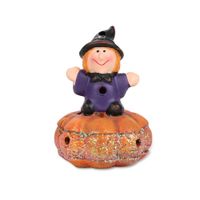 HALLOWEEN - Bruja Decorativa de Porcelana con Luz Color