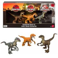 Jurassic Park Set Figuras De Accion Velociraptor Trilogia