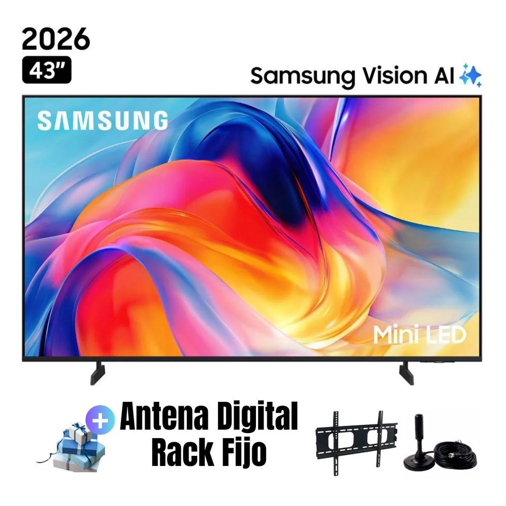 Televisor Smart TV 43'' SAMSUNG MiniLED UHD 4K UN43M70HAGXPE 2026 - Ant - Rack Fijo