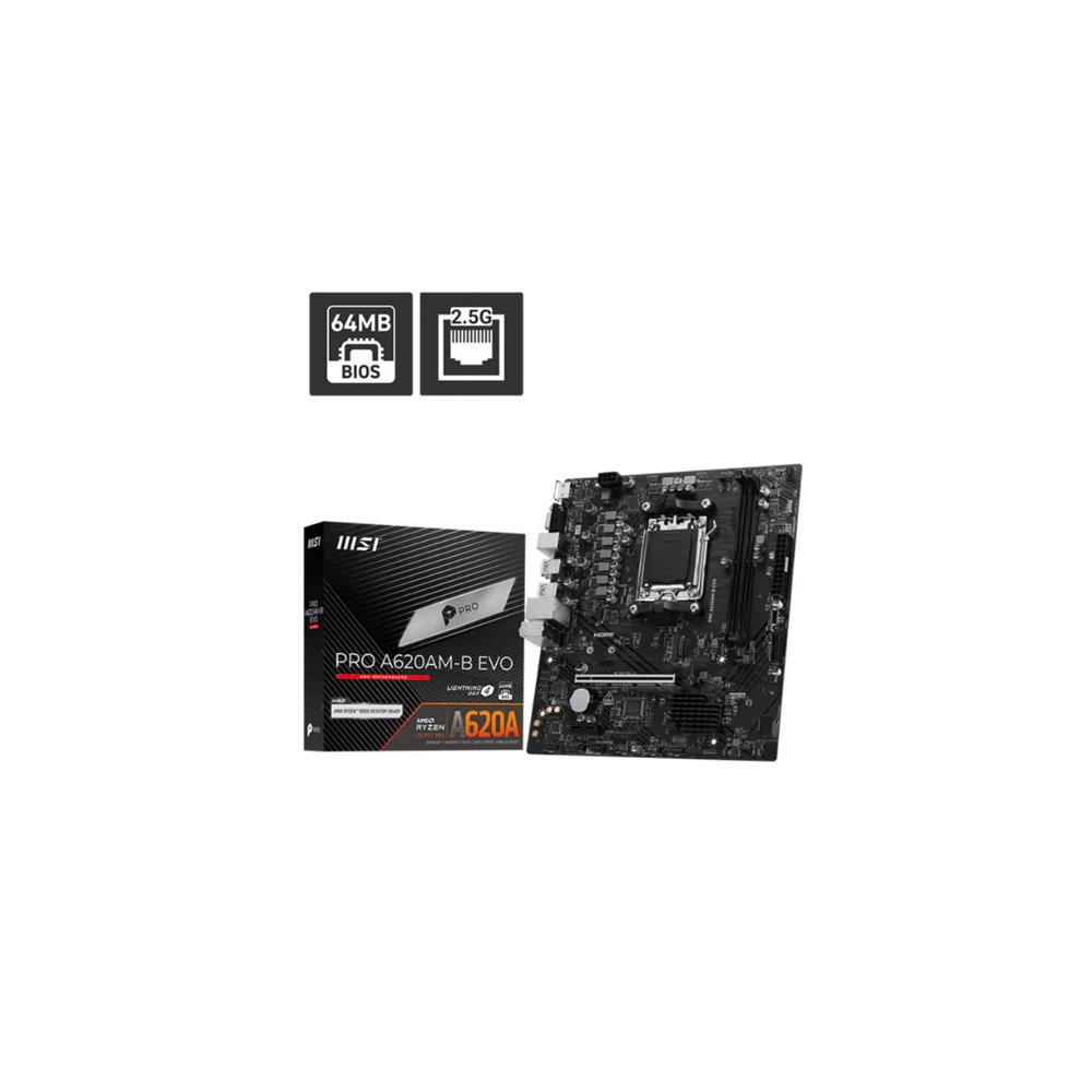MOTHERBOARD MSI PRO A620AM-B EVO AMD AM5 MATX