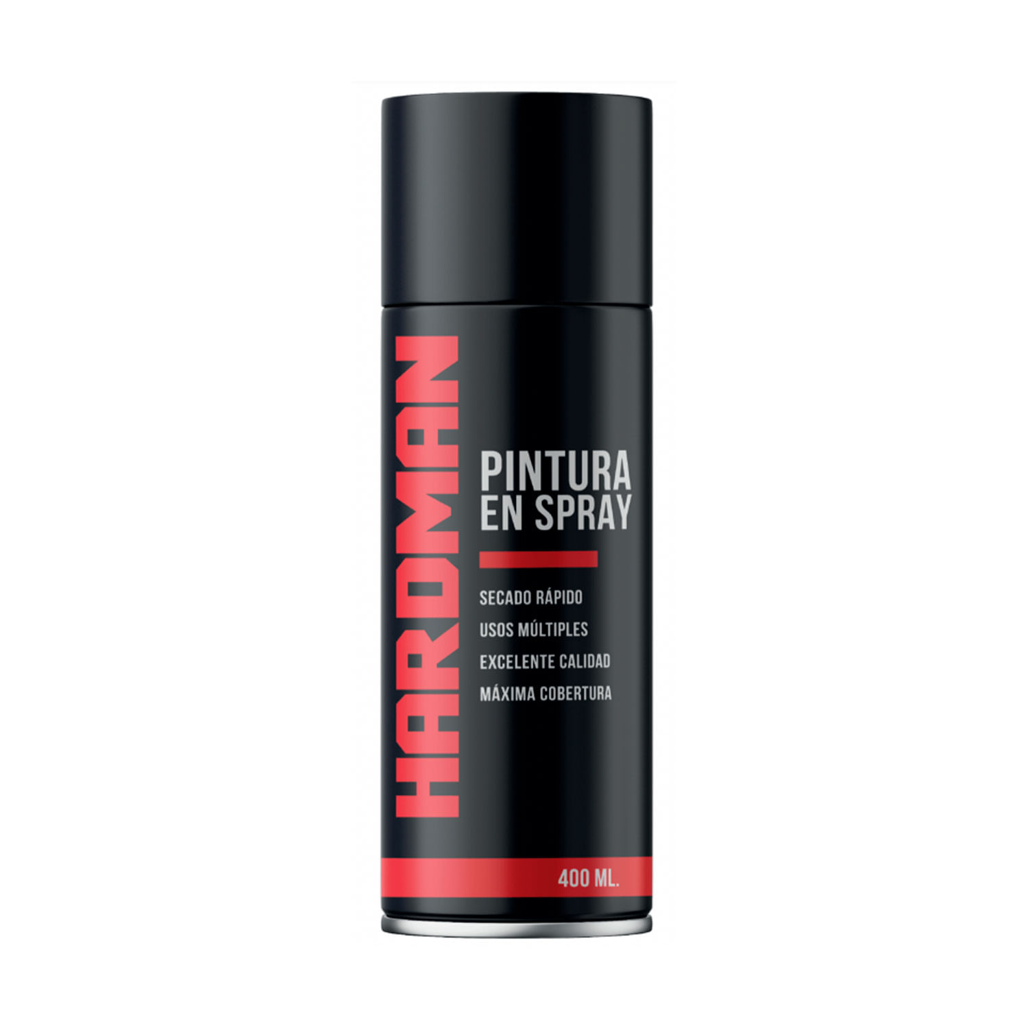 Spray Pintura Negro Mate 400ml Hardman