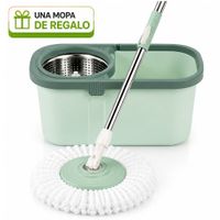 Trapeador Cuadrado con Escurridor Giratorio Y Mopa de Regalo Verde HH2
