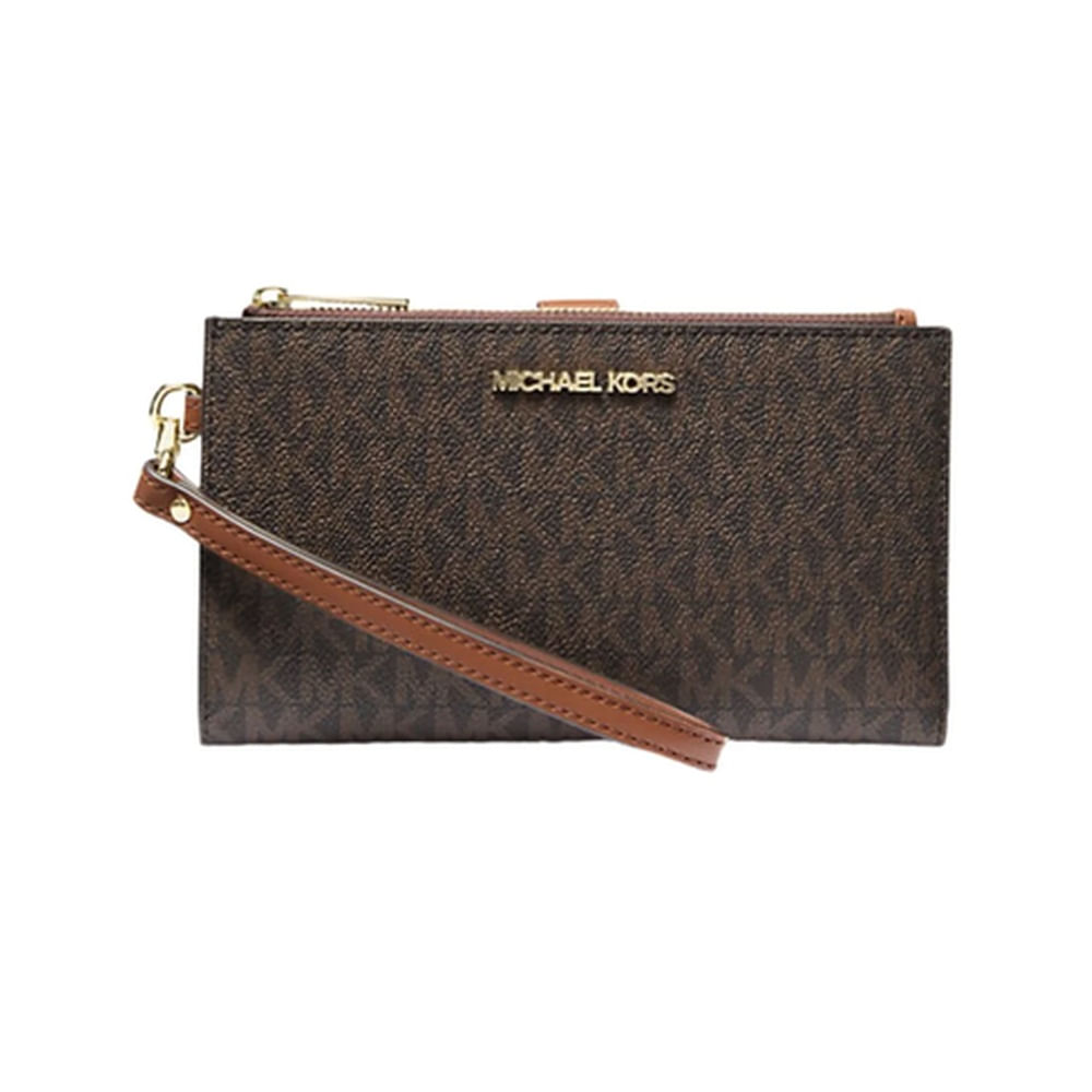 Billetera de mujer Michael Kors elegante y duradera marron monogram