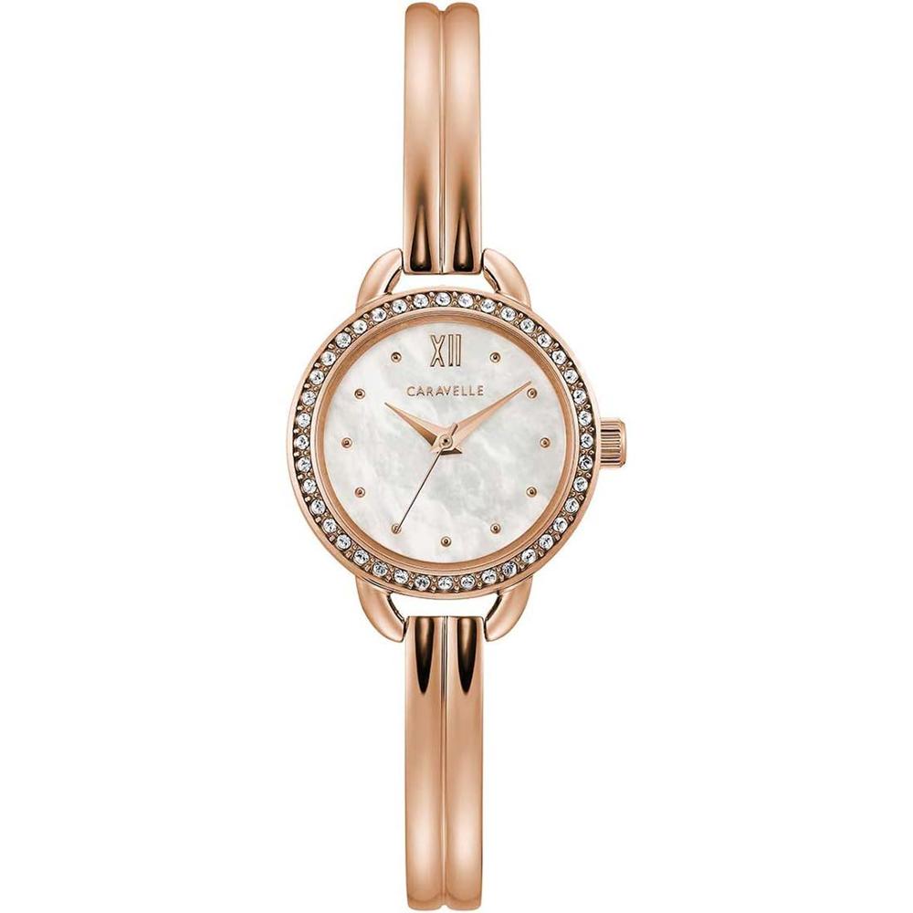 Reloj Mujer CARAVELLE BULOVA Analogico Madre Perla Piedras 44L247
